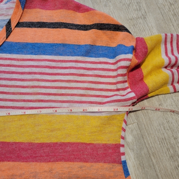 Multi Color Striped V Neck Sweater - Picture 9 of 9